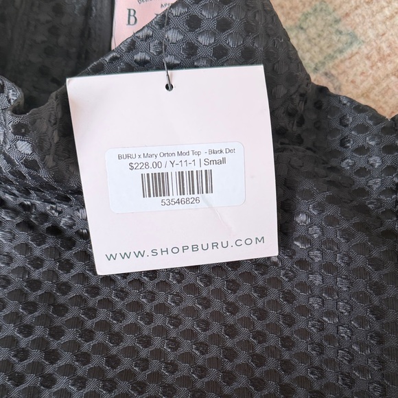 BURU x Mary Orton Mod Top in Black Dot | Size Small NWT - Picture 4 of 6